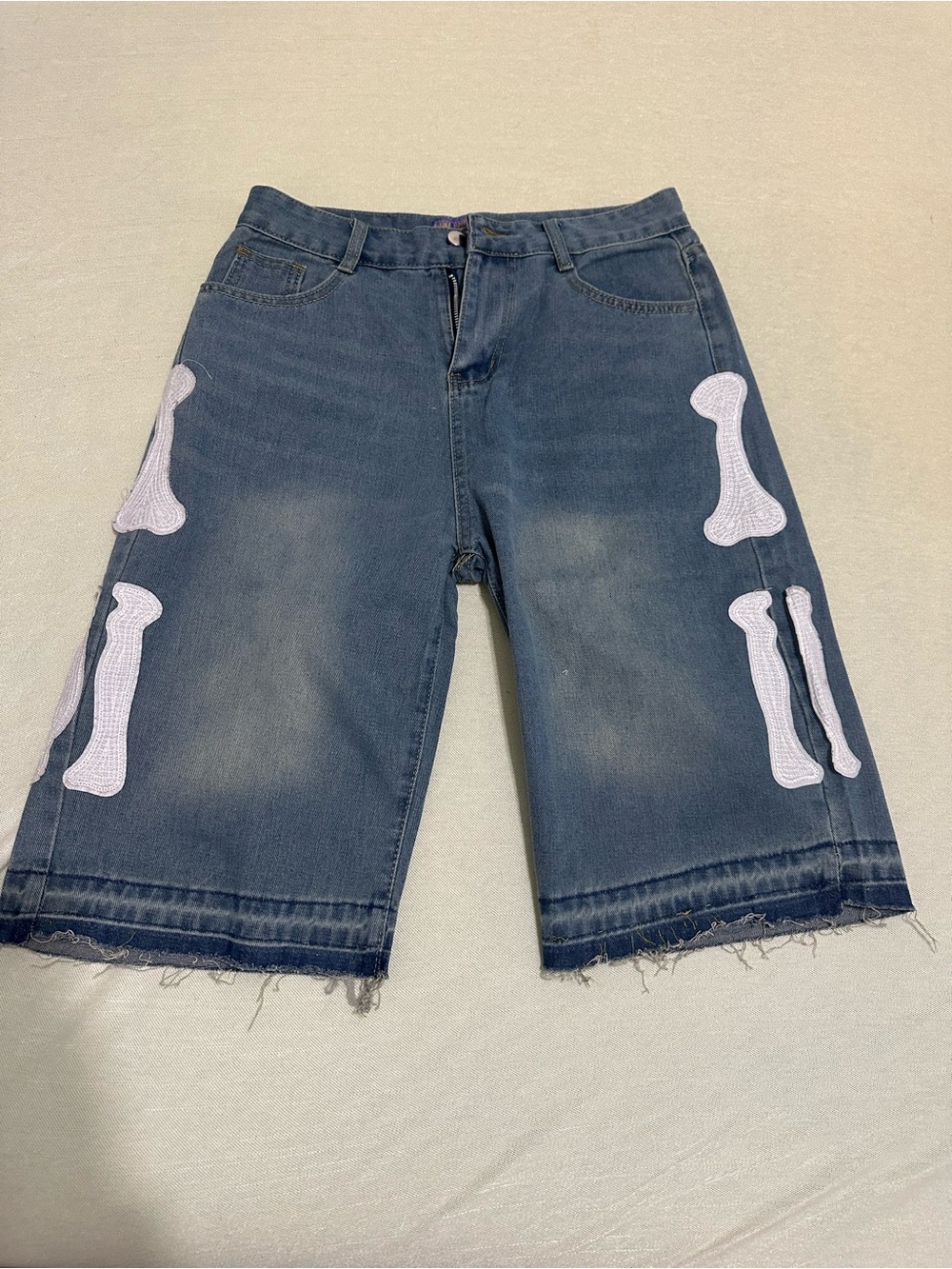 Men’s Vintage Retro Street Style Denham Shorts Delicate Embroider